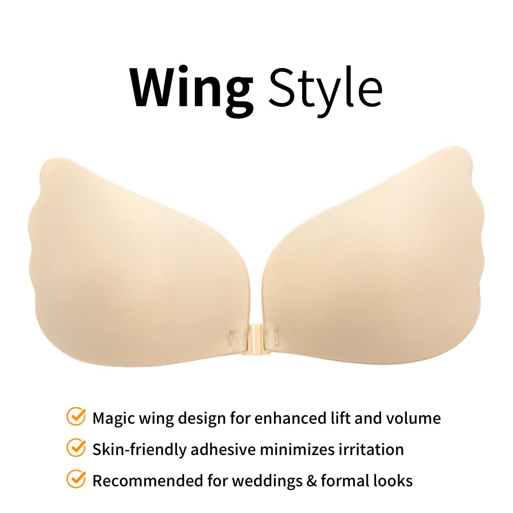 Ultra Sticky Adhesive Bra for Invisible Resuable Strapless Self Push up