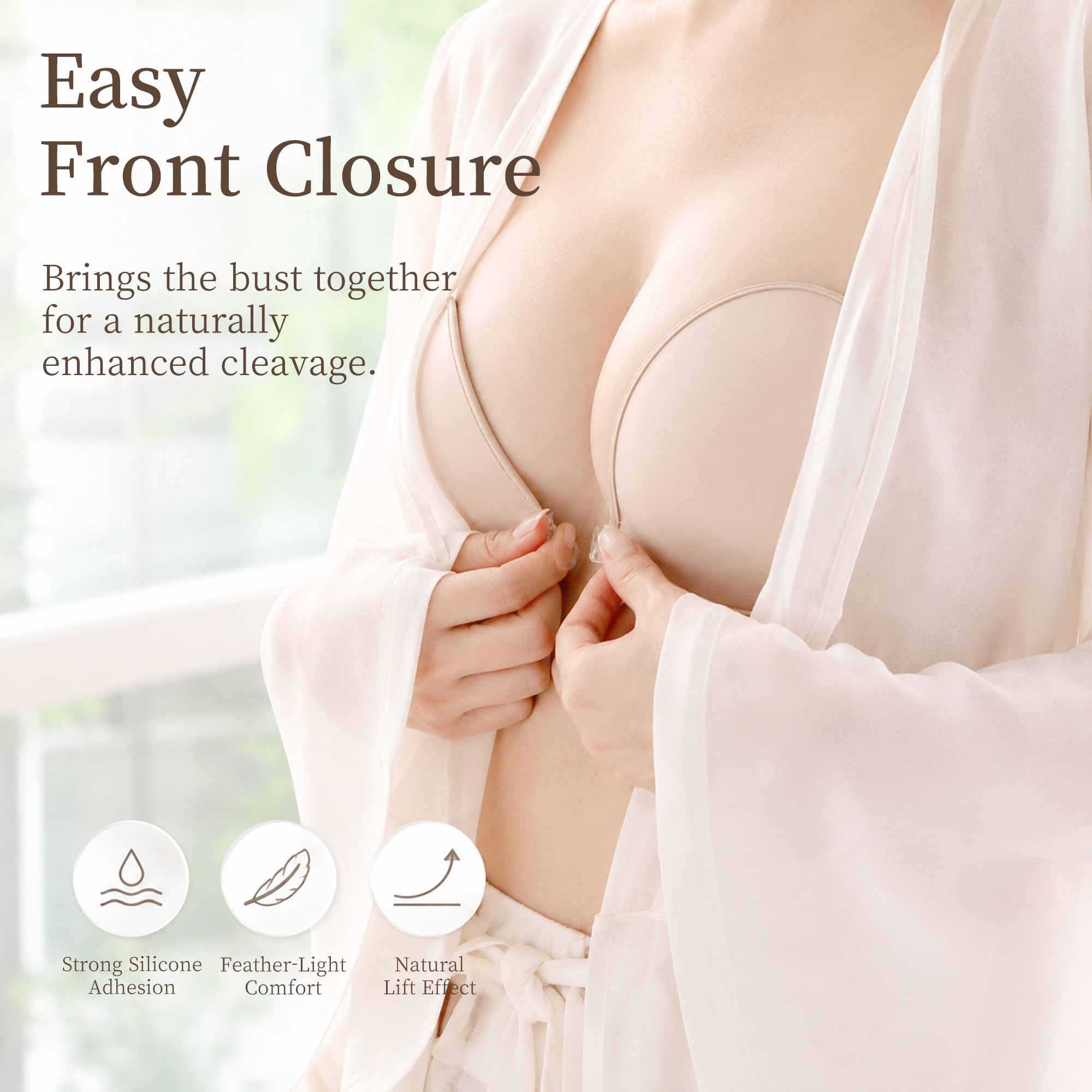 Ultra Sticky Adhesive Bra for Invisible Resuable Strapless Self Push up